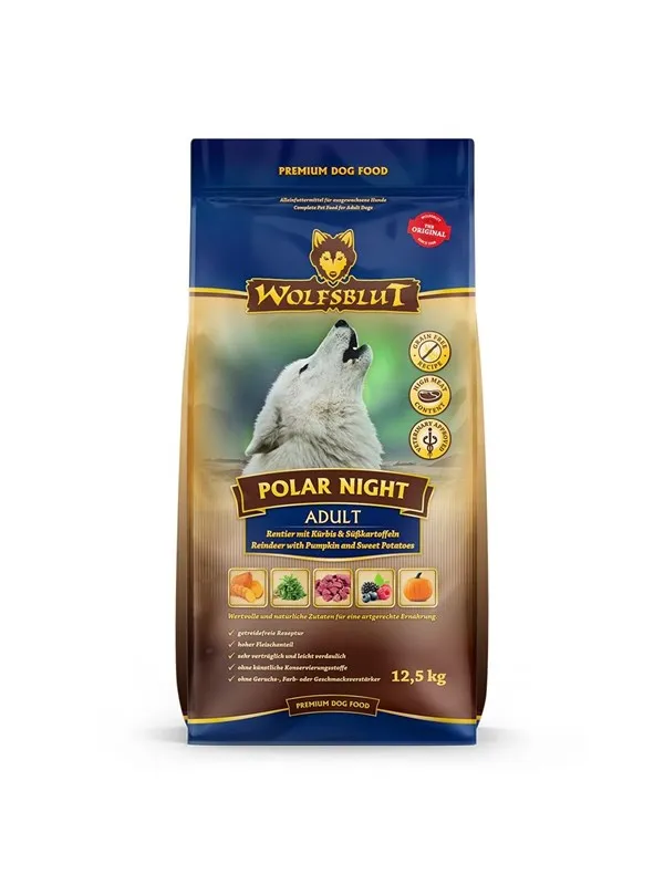 Wolfsblut Polar Night Reindeer with sweet potatoes - dry dog food - 12.5kg