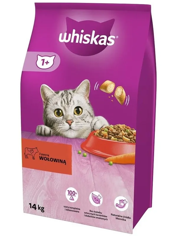 Whiskas Dry cat food Adult - Beef - 14kg