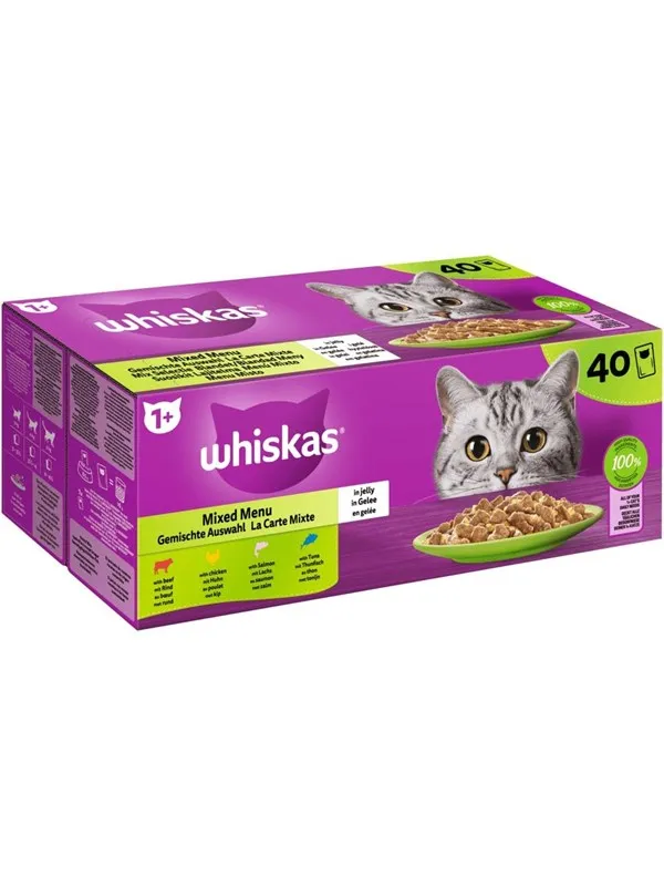 Whiskas Meals Mix in Jelly - Wet cat food - 40x85g