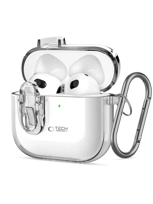 Tech-Protect Slim Hook Case for AirPods 4 - Clear