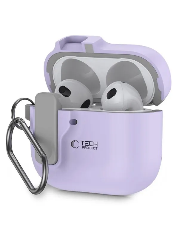 Tech-Protect  Slim Hook Case for AirPods 4 - Purple