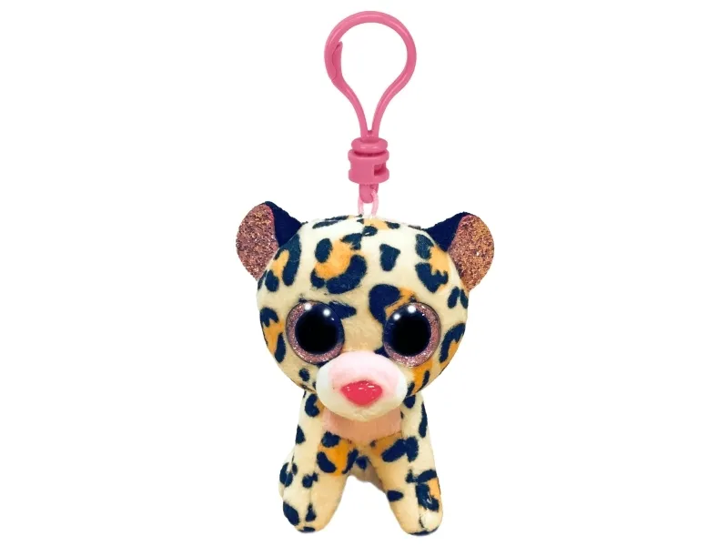 Ty Beanie Boo Clips - Livvie Brown & Pink Leopard 7cm