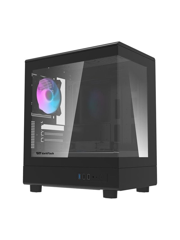 Darkflash DB330M Computer Case + 3 Fans - Kabinett - Svart