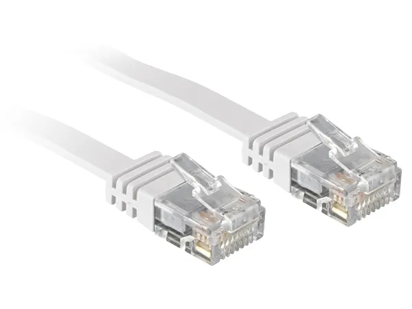 Lindy patch cable - 2 m - white - Hvit - 2m