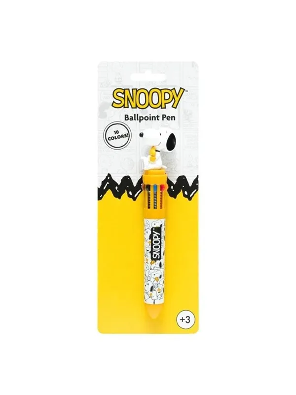 Snoopy - 10-color automatic ballpoint pen with a 3D figure from the Lazy Days collection
