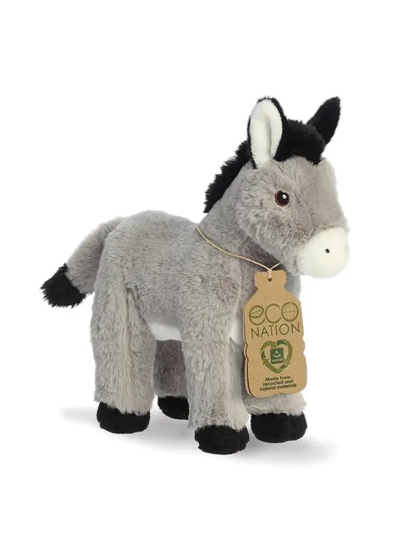 Eco Nation - Plush Toy / Cuddly Donkey 22 cm Eco-Friendly