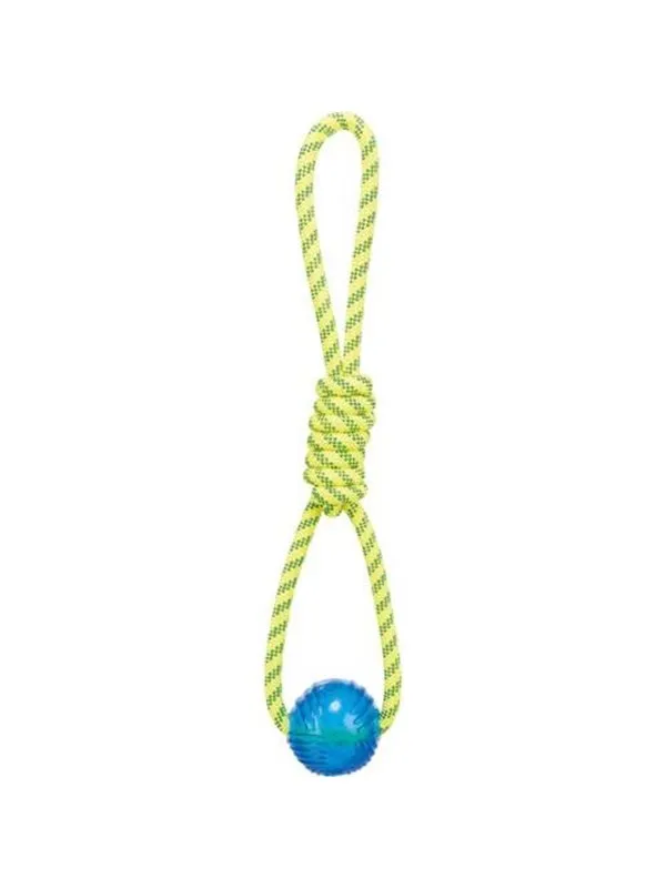 Trixie Playing Rope with Ball ø 6 × 40 cm yellow/green