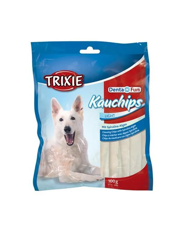 Trixie Denta Fun Spirulina Chewing Chips packaged 100 g