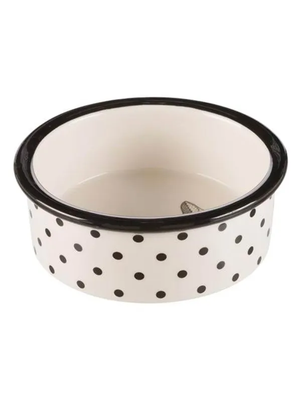 Trixie Ceramic Bowl cat 0.3 l/ø 12 cm white/black