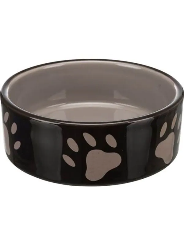Trixie Ceramic Bowl w/ paws 0.3 l/ø 12cm