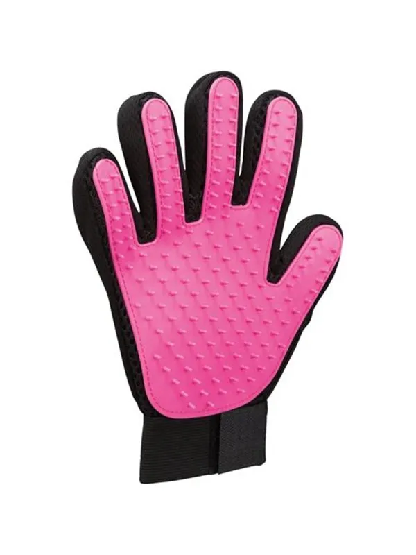 Trixie Coat Care Glove 16 × 24 cm pink/black