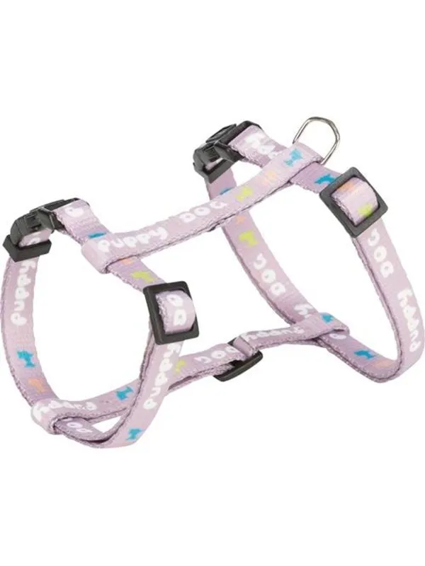 Trixie Junior Puppy H-Harness with Lead M-L: 27-45cm/10mm 2m. light lilac