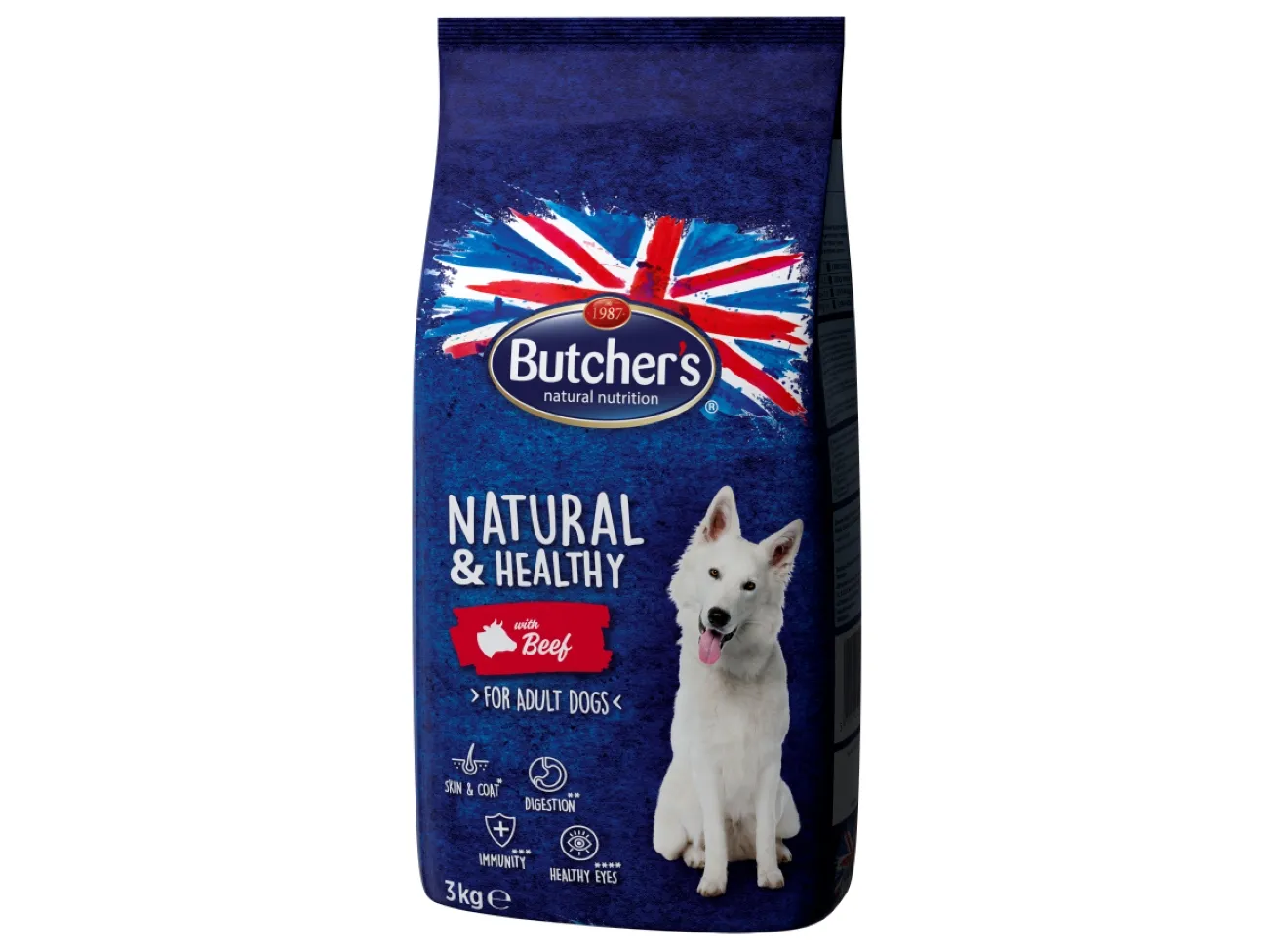 Butcher's Natural&Healthy with beef - dry dog food - 15 kg