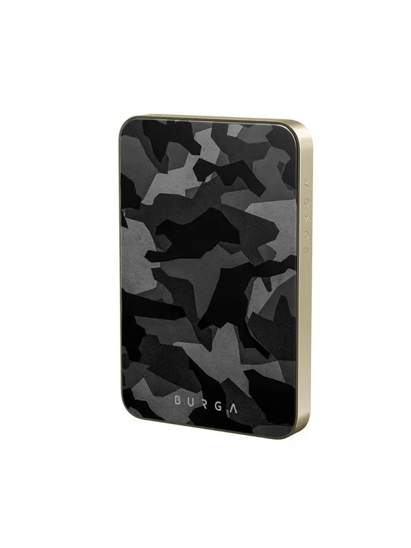 Burga Night Black Camo - MagSafe Power Bank 5000 mAh Gold Nødlader - 5000 mAh