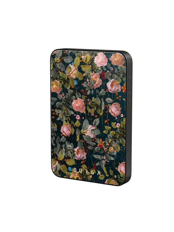 Burga Bloomy Garden - MagSafe Power Bank 5000 mAh Gunmetal Nødlader - 5000 mAh