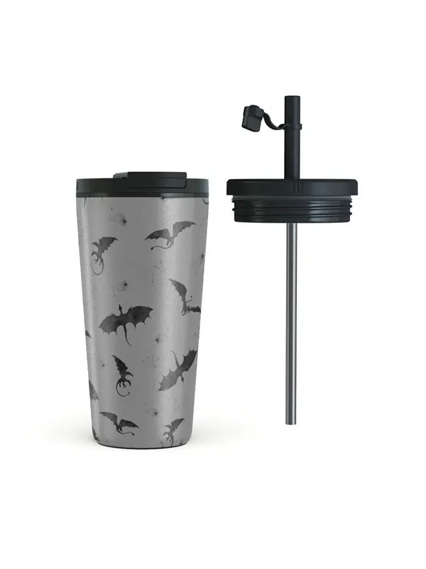Burga Draco - Travel Mug 500ml with Flap & Straw Set