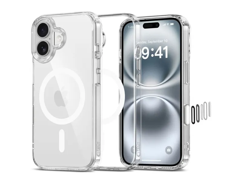 Tech-Protect Flexair Hybrid CC Magsafe Case for iPhone 16 - Clear