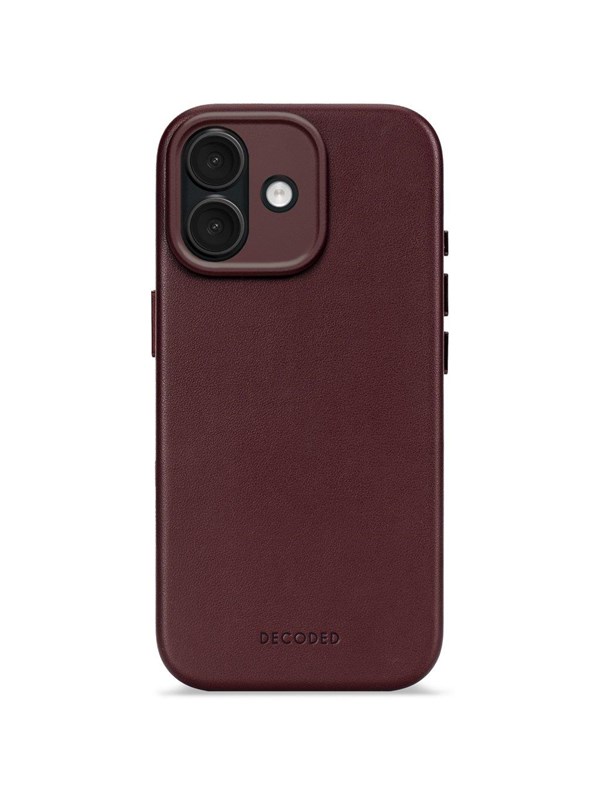 Decoded - Leather Backcover for iPhone 17 - Dark Ruby