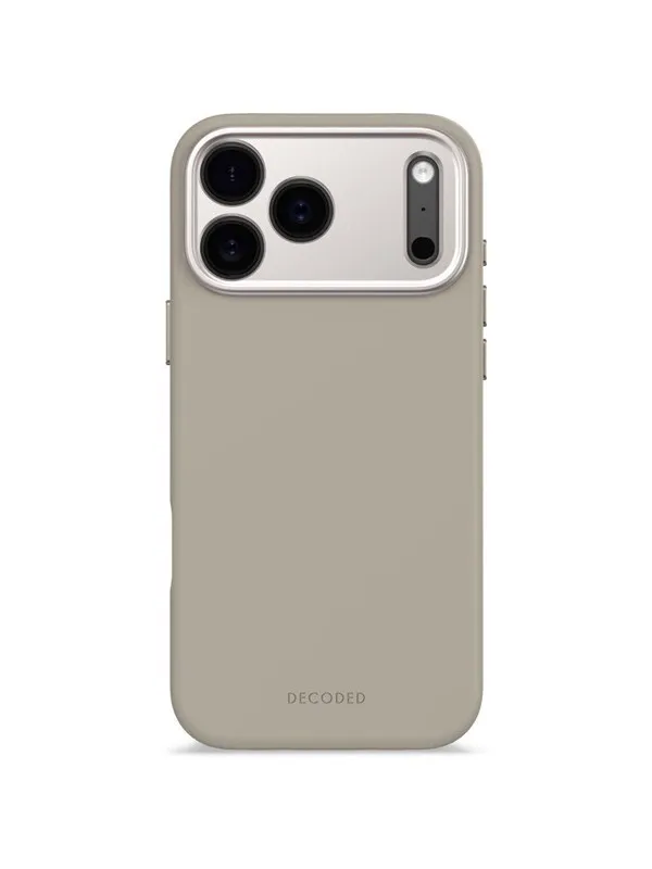 Decoded - AntiMicrobial Silicone Backcover for iPhone 17 Pro Max - Soft Taupe