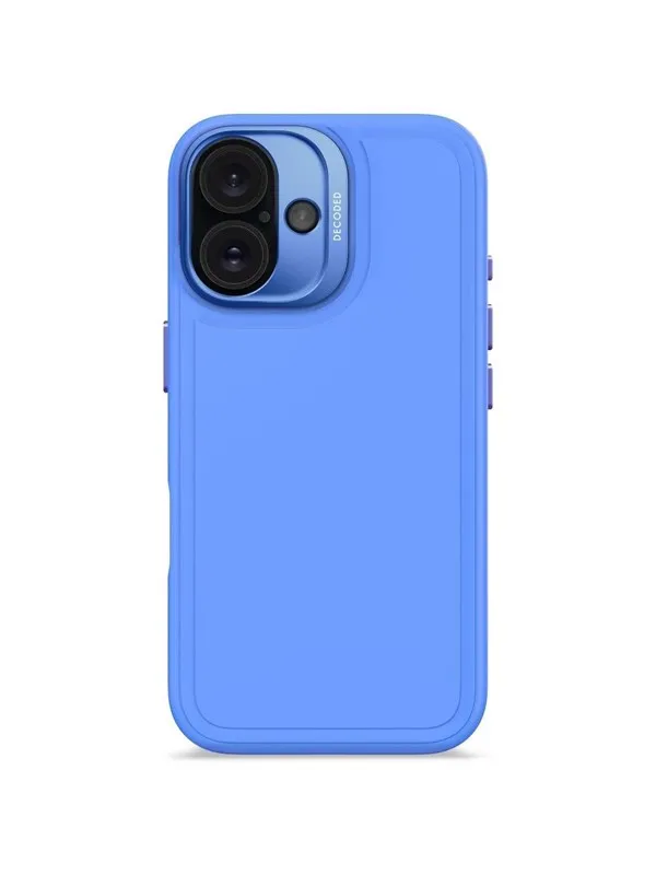 Decoded AntiMicrobial Silicone StacksBackcover for iPhone 16 Super Sonic ( Blue)