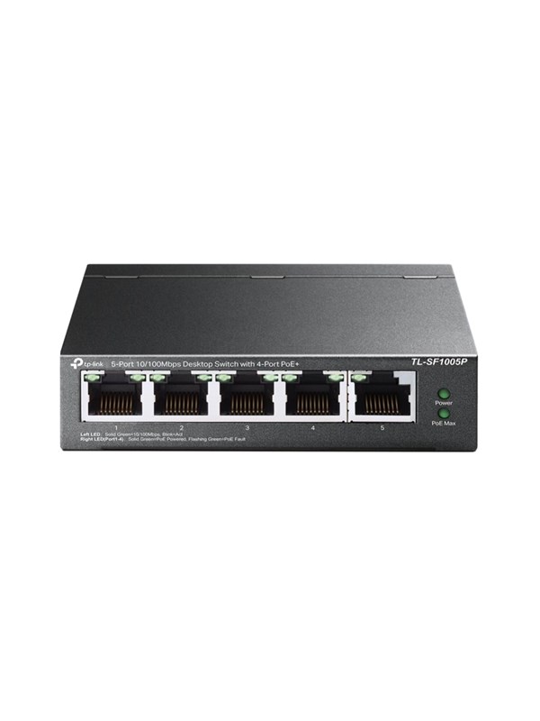 TP-Link TL-SF1005P 5-Port 10/100Mbps Desktop Switch with 4-Port PoE+ (58W)