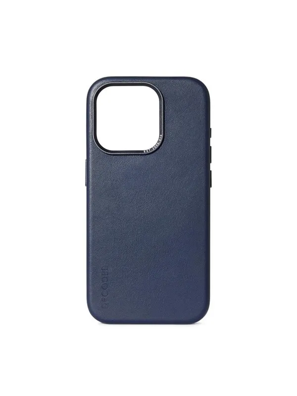 Decoded Leather Backcover for iPhone 15 Pro True Navy