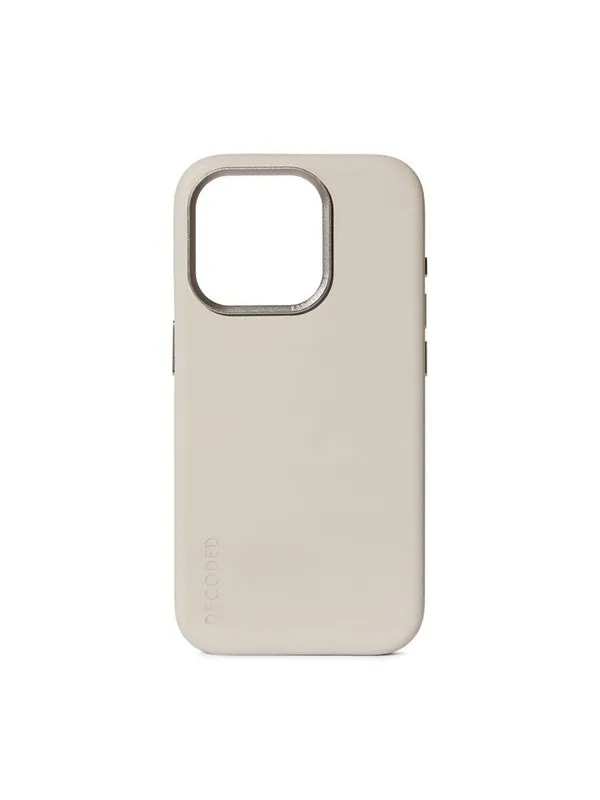Decoded Leather Backcover for iPhone 15 Pro Clay