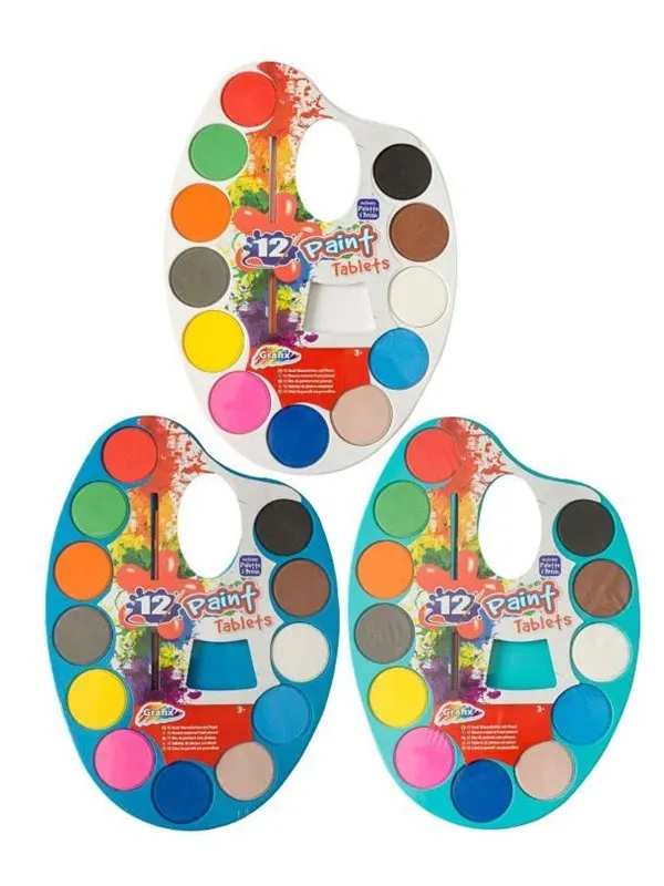 Creative Craft Group Coloring tray palette with 12 colors and brush