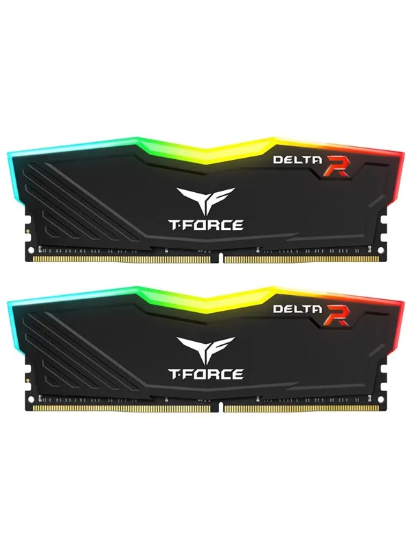 Team Group T-Force DELTAÎ± RGB DDR4-3600 - 16GB - CL18 - Dual Channel (2 pcs) - Intel XMP - Svart med RGB