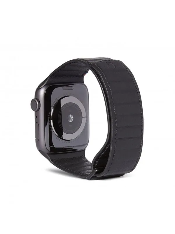 Decoded - Leather Magnetic Traction Strap 44/42mm Black