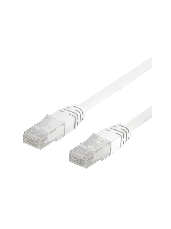 Deltaco LAN - CAT 6 - UTP - Hvit - 0.3m