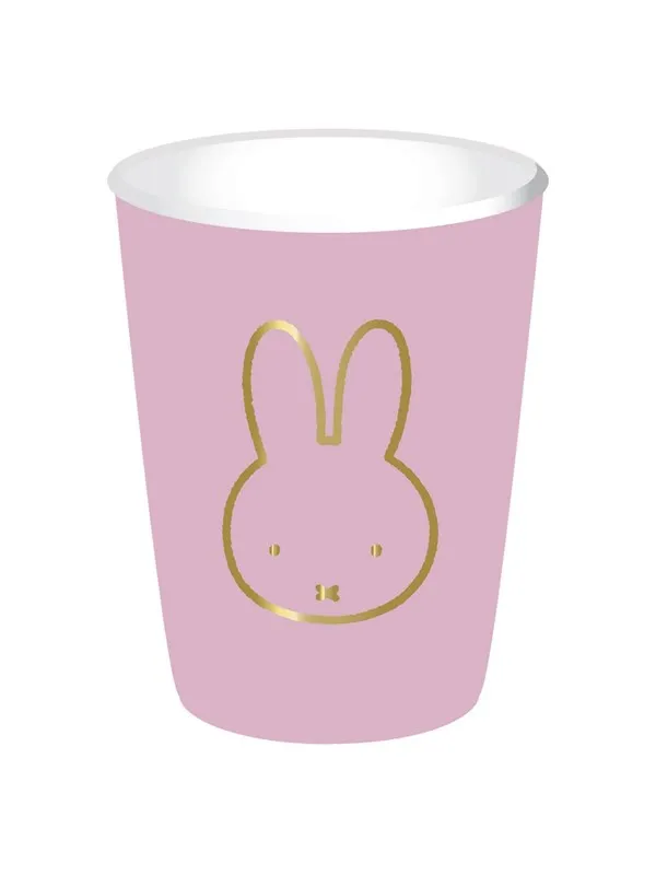 Haza Witbaard Cups Miffy Pink 8 pcs.