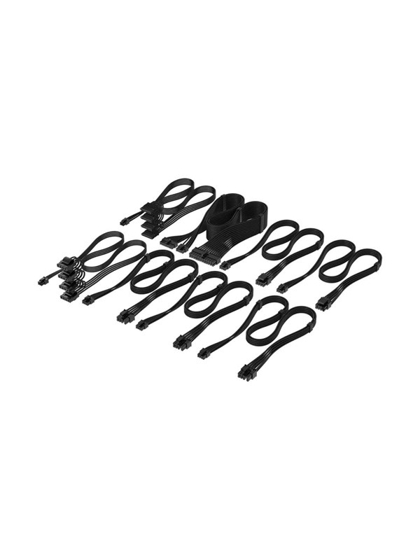 Corsair Elite Premium Individually Sleeved Type-5 PSU Cables Pro Kit - Svart