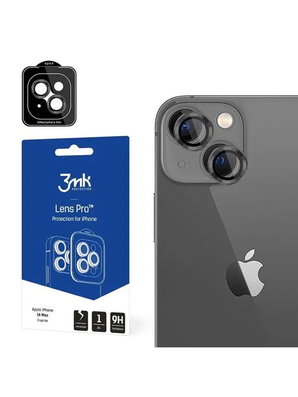 3mk Camera Glass for iPhone 14 Plus 9H for  Lens Protection Pro Series Lens - Gray