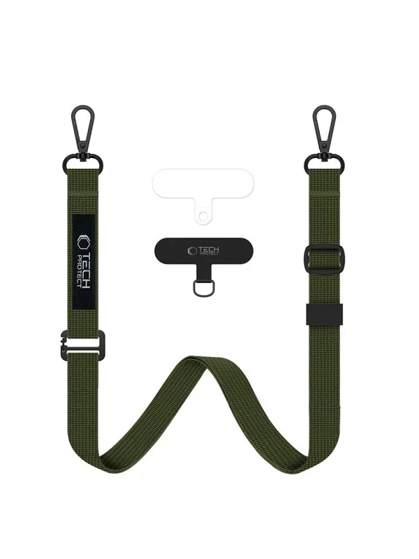 Tech-Protect  C65 Rope Crossbody Lanyard - Olive