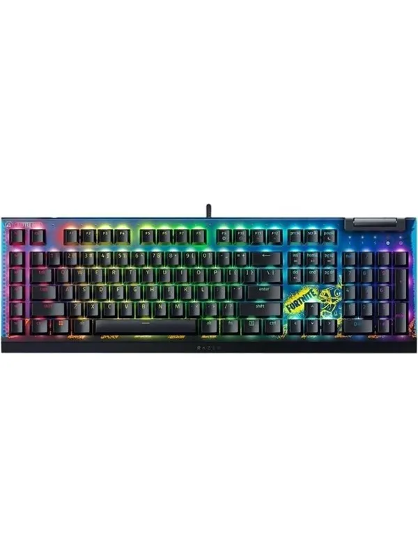 Razer BlackWidow V4 X - Yellow Switch - Fortnite Edition - Gamingtastatur - Svart