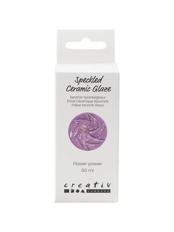 Creativ Company - Speckled Ceramic Glaze 999-1060 C Opaque Flower Power - 60ml