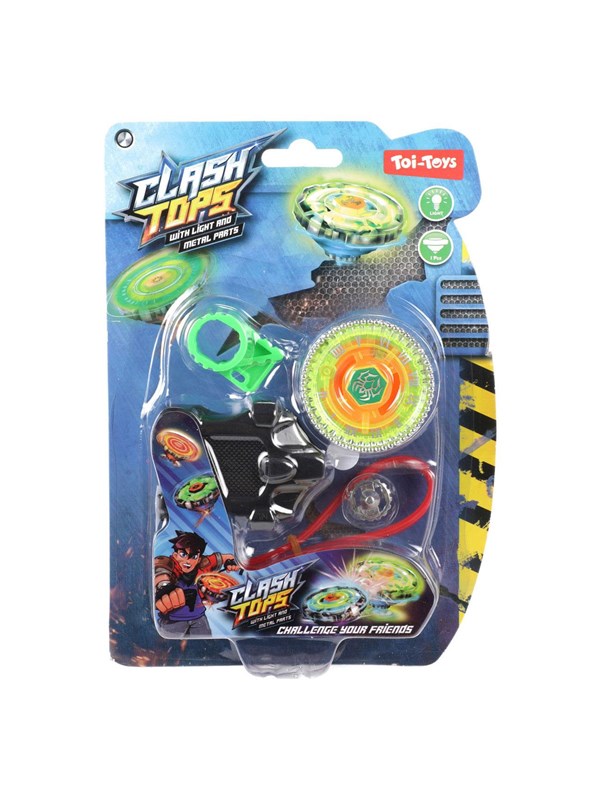 Toi-Toys Metal Spinning Top Gyro Battle with Light