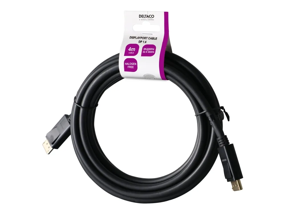 Deltaco - DisplayPort cable - DisplayPort to DisplayPort - 4 m