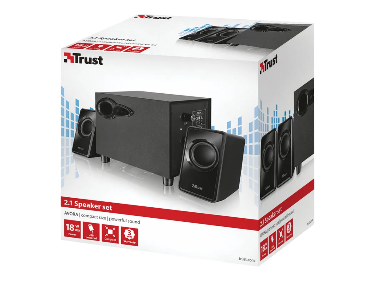 Trust Avora 2.1 Speaker Set - 2.1 kanaler
