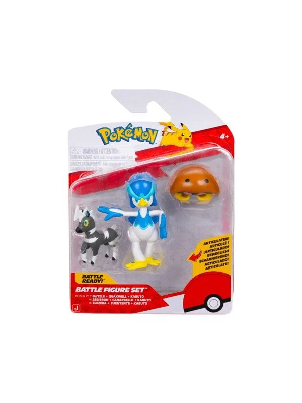 Pokemon BATTLE FIGURE 3 PK BLITZLE KABUTO QUAXWELL