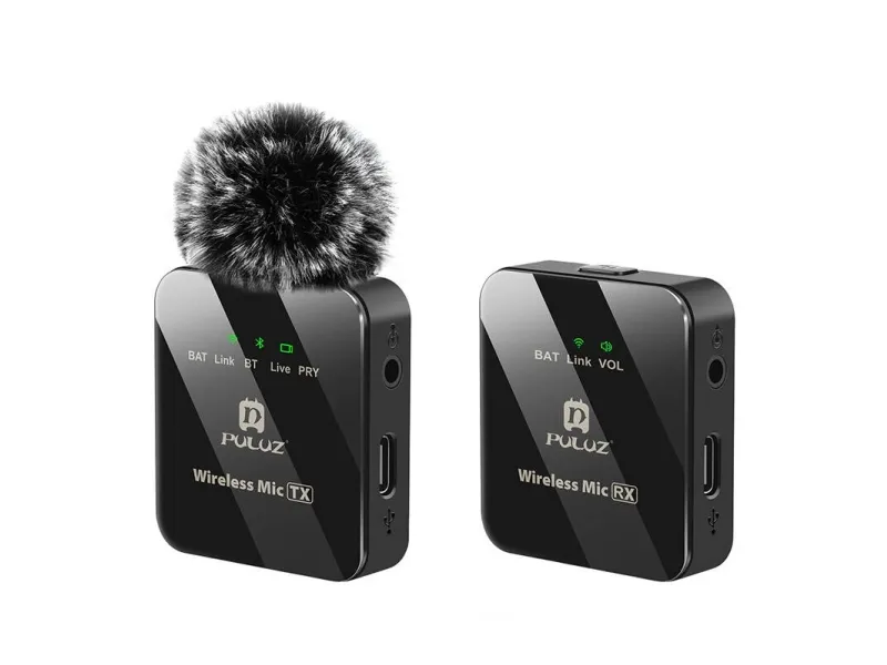 Puluz Wireless Lavalier Microphone 1 TX + 1 RX