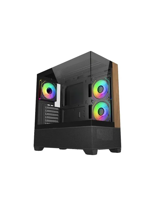 Cooler Master Elite 690 Wood - Kabinett - Tower - Svart