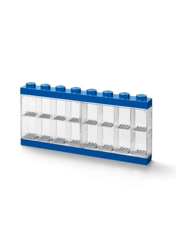 LEGO MINIFIGURE DISPLAY CASE 16 (8 KNOB) BLUE