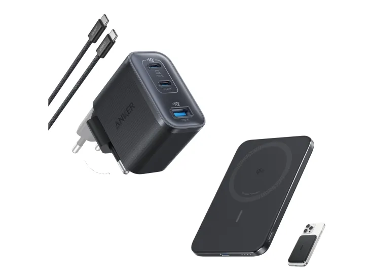 Anker Nano Charger (70W 3 Ports - Incl. Cable)  - Black