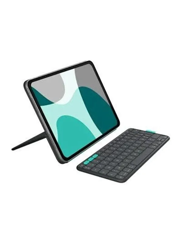 Logitech Flip Folio - keyboard and folio case full size - AZERTY - French - graphite Input Device - Tastatur & Foliosett - Fransk - Grå