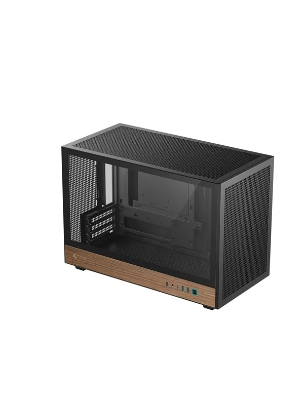 DeepCool CH260 WOOD - Kabinett - Minitower - Svart