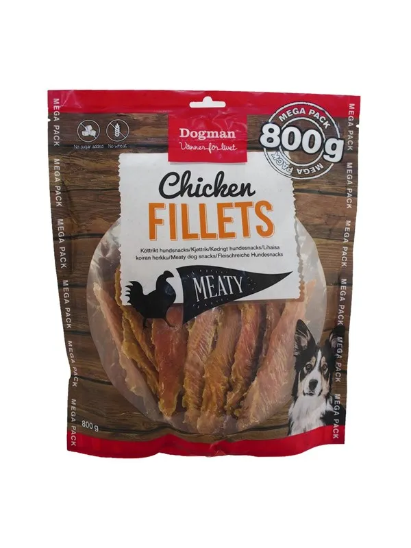 Dogman Meaty Chicken Fillets Dog Treats 800g