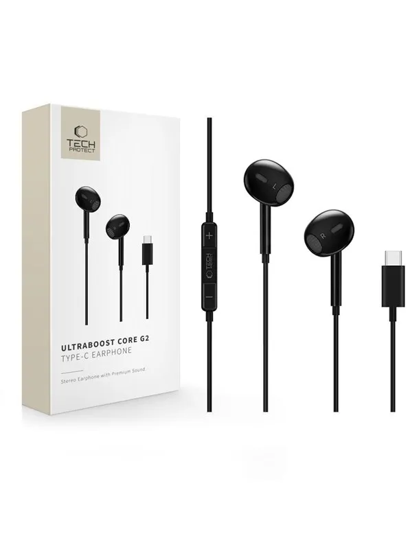 Tech-Protect  Ultraboost Core G2 USB-C Headphones - Black