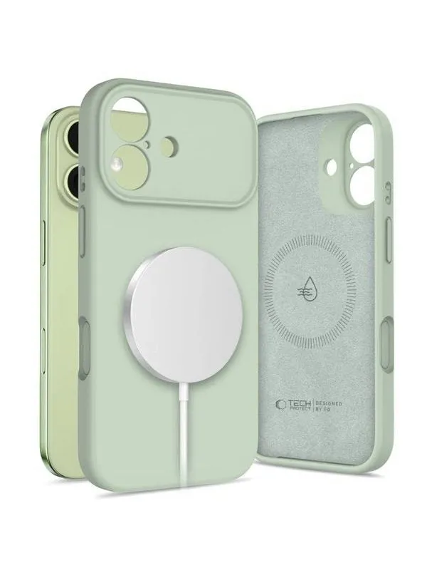 Tech-Protect  Silicone MagSafe Case for iPhone 17 - Green